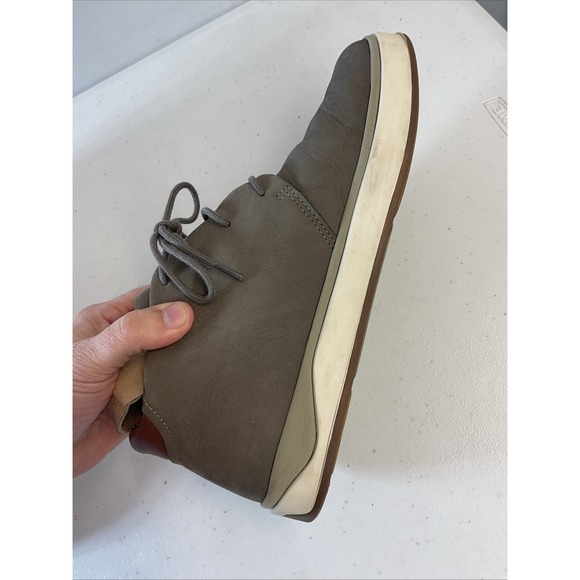 OluKai Papaku 'Ili Mens Gray Leather Chukka Boots Shoes US M 11.5 EUR 44.5 - Picture 7 of 14